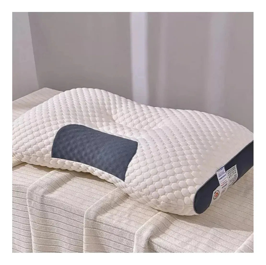 Almohada Cervical 3d Ergonómica Sueño Profundo Blanco