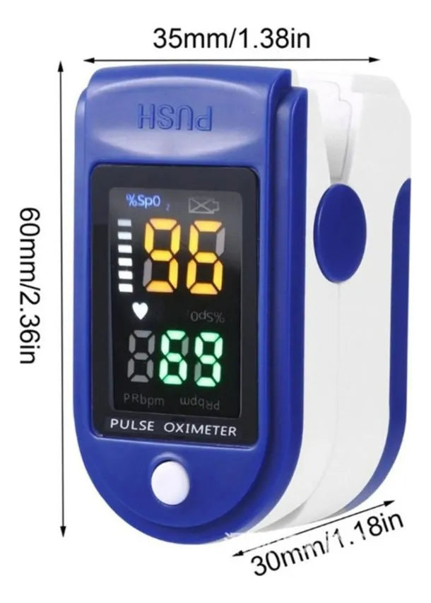 Pulsioximetro Fingertip Pulse LED Dedo Adultos Precisión Medición Pulso