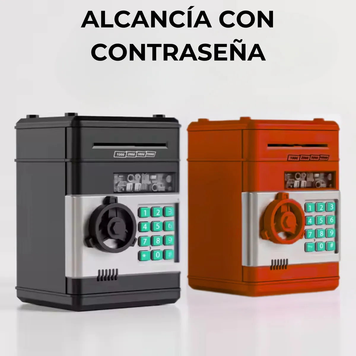 Alcancía Para Niños Electronica Con Contraseña Digital Color Number Bank Negro