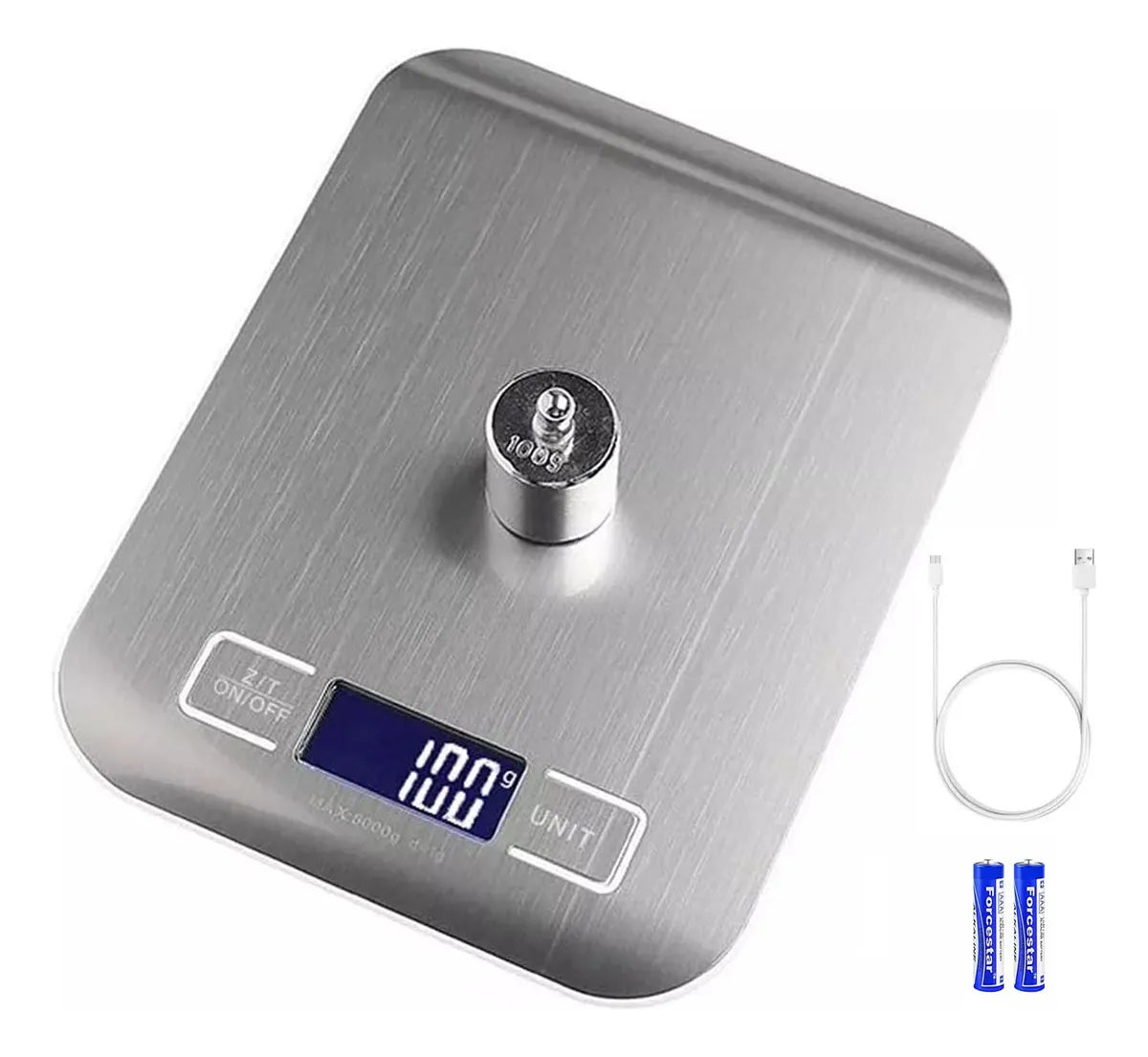 Balanza Digital De Cocina Recargable Usb 10 Kg