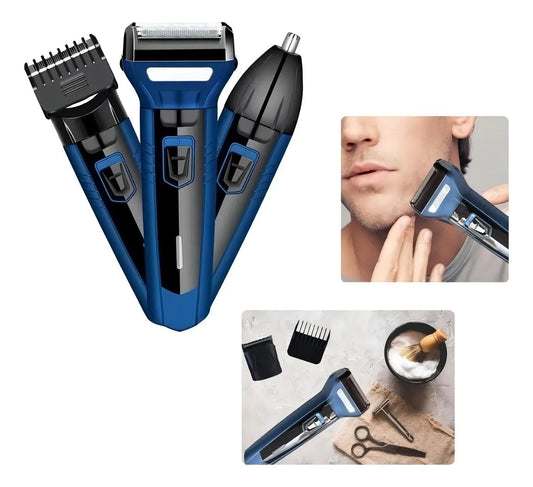 Máquina Afeitadora Y Cortadora De Pelo Geemy Gm-6589 Color Azul