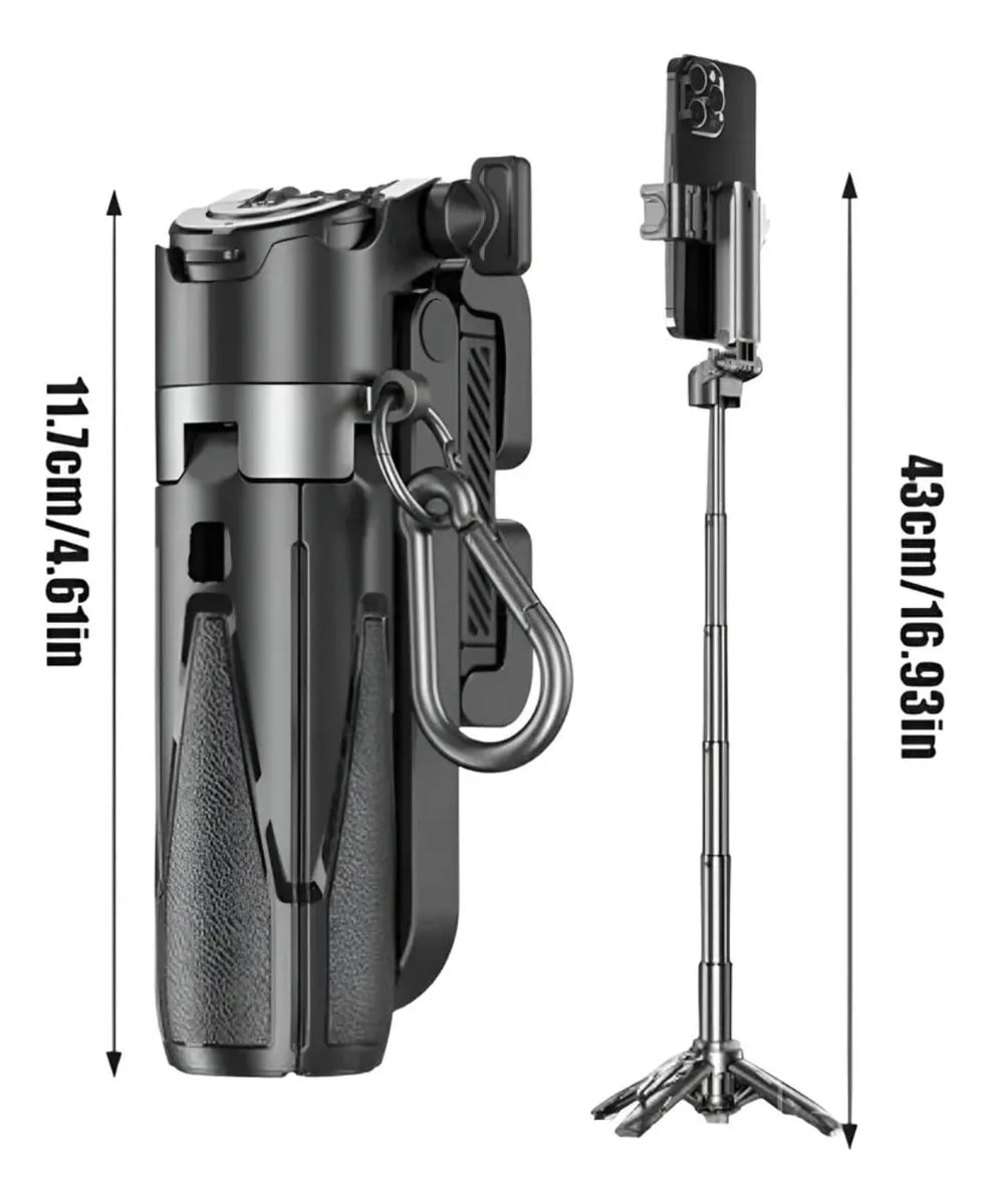 Soporte Tripode Selfie Stick Portatil Mini Palo Selfie Negro