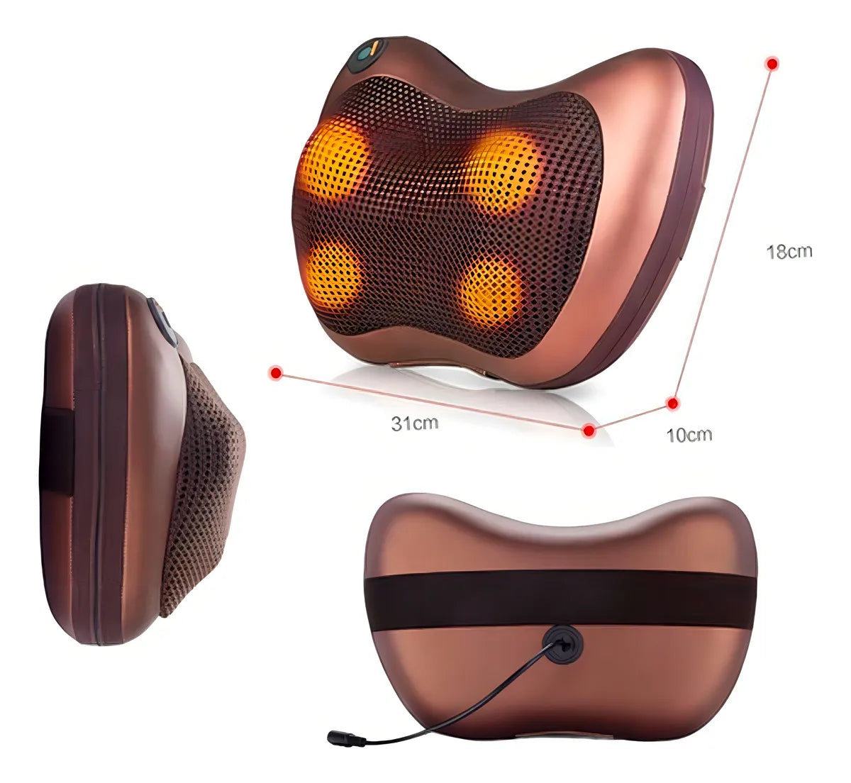 Qp Almohada De Masaje For Soporte De Cuello, Espalda Y Zona