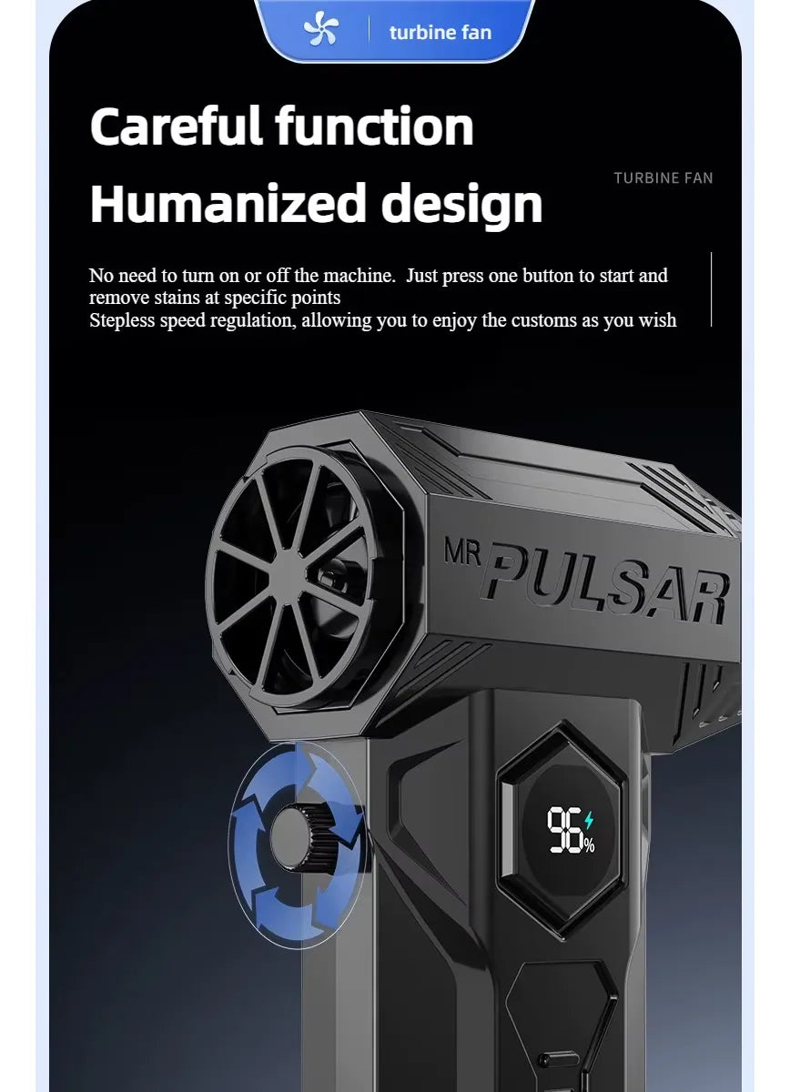 Aspirador Soplador Ventilador Portatil Recargable 6 En 1 Negro 5v 1 Amp