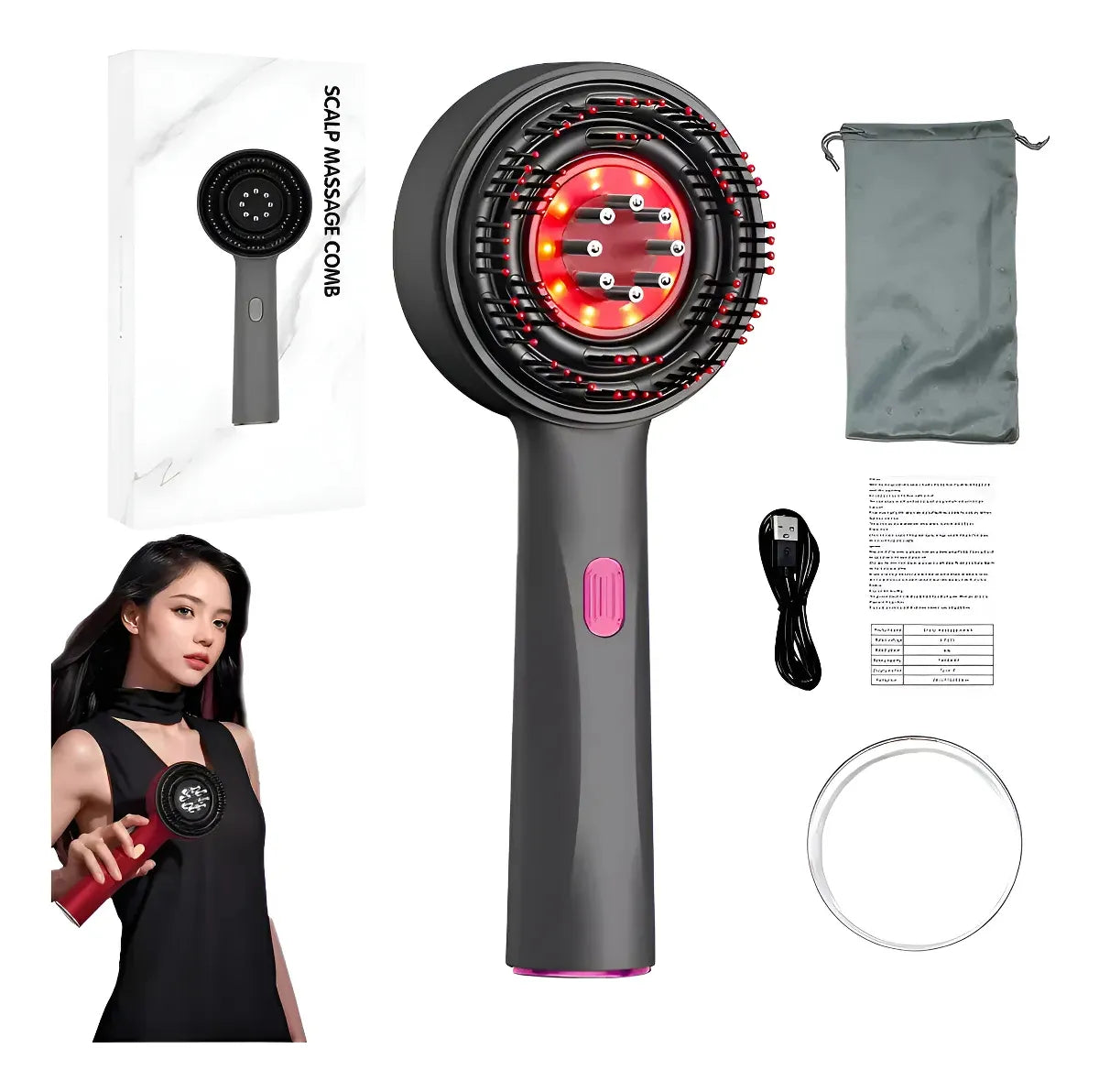 Cepillo Eléctrico Modelador Para Crecimiento Cabello Segun Disponibilidad 110v