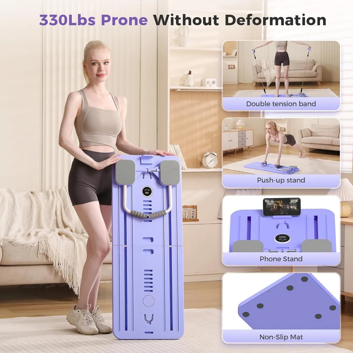 Tabla De Pilates Ejercicios Multifuncional Plegable Portatil