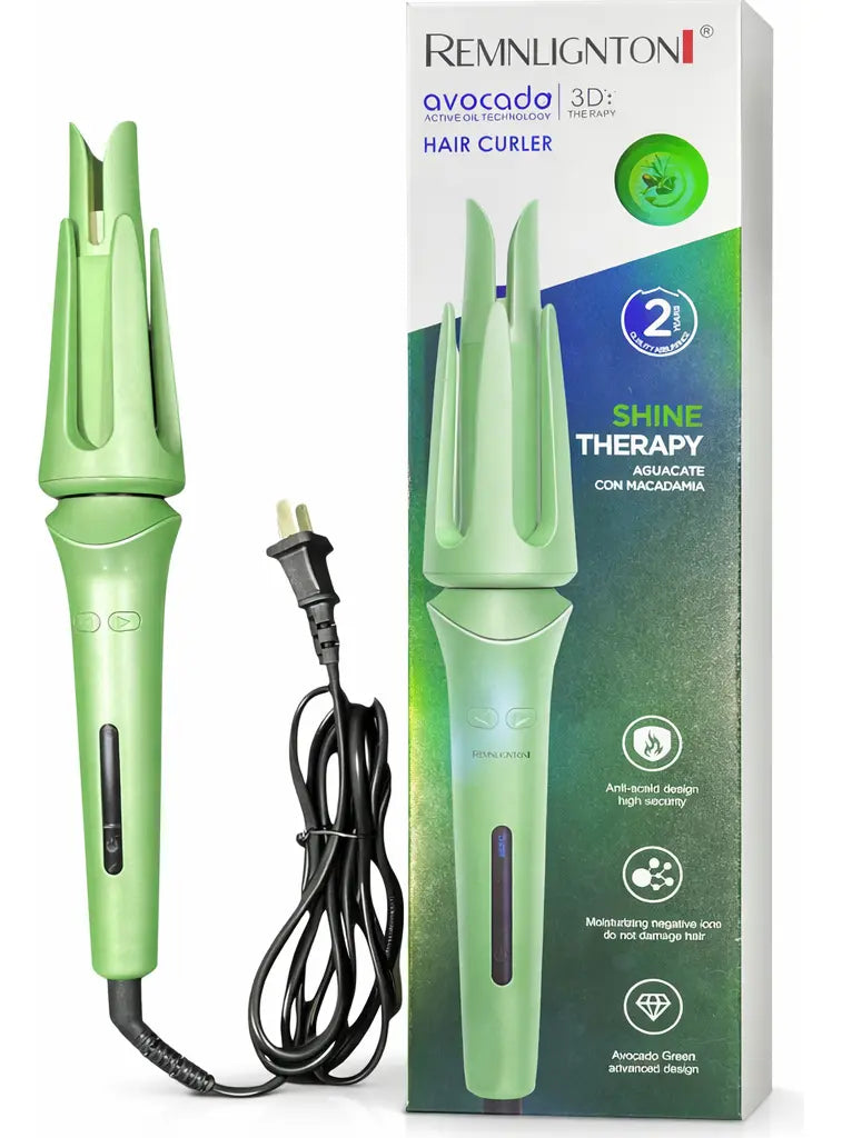 Pinza Rizadora Automático Cerámic De Cabello Aguacate
