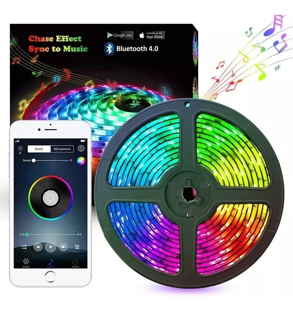 Cinta Led 5 Metros Rgb Bluetooth Control
