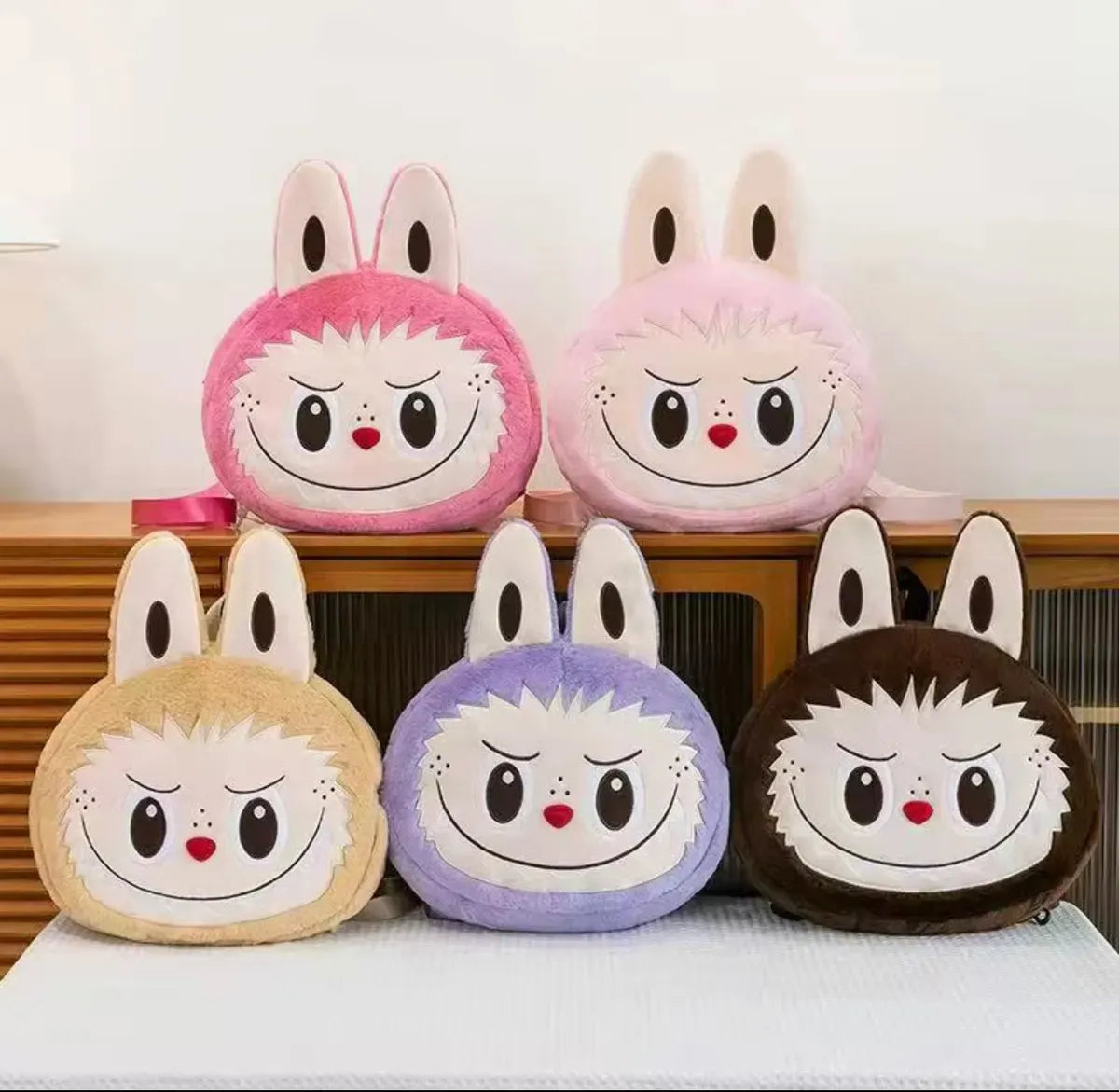 Bolso Maleta Mochila Peluche Cara La Bubu Kawaii