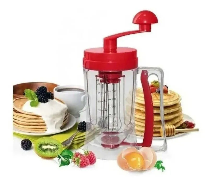 Tasa Mezcladora Y Dispensadora Para Panqueques, Wafles... Rojo