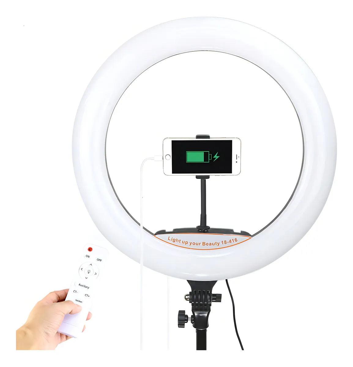 Aro De Luz 45 Cm Rgb Led Trípode Profesional Color de la estructura Negro