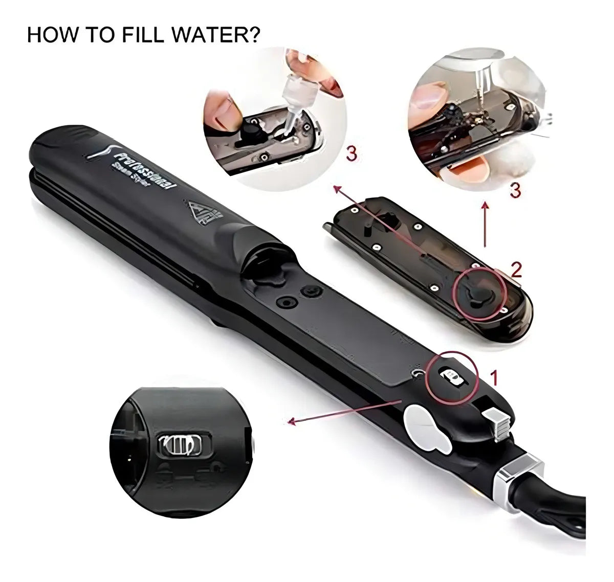 Plancha de cabello Healthy & Silky KR-088A negra