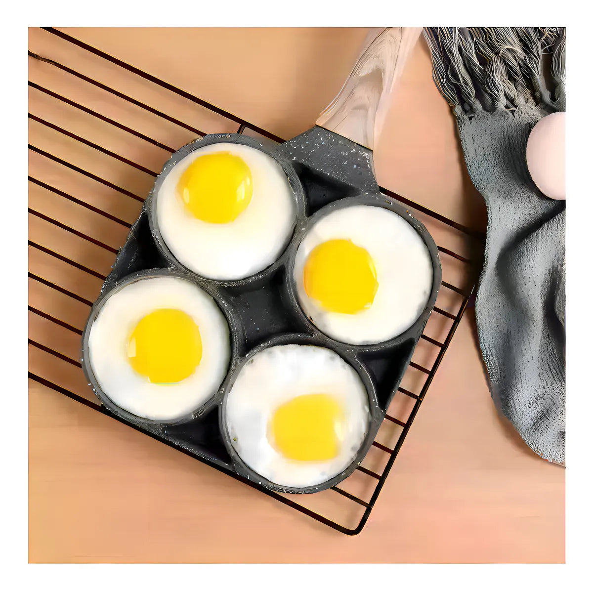 Sarten Antiadherente 4 Puestos Para Huevos Arepas Pancakes