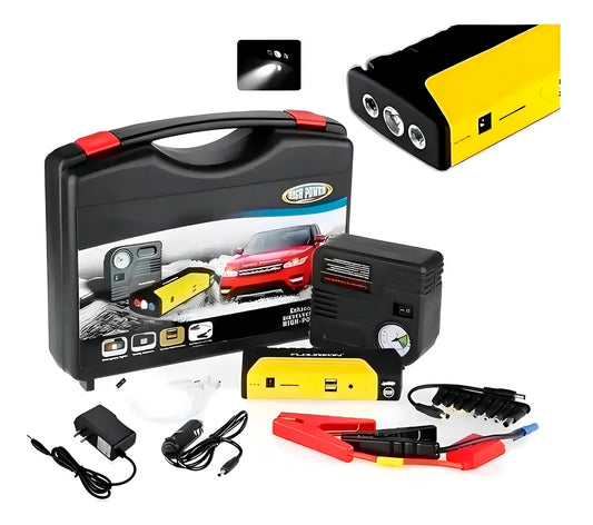 Iniciador Arrancador Baterias Carro Moto Compresor Kit 12v