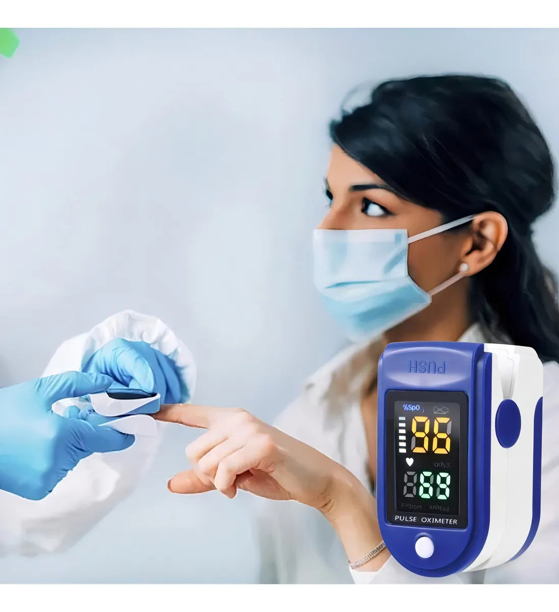 Pulsioximetro Fingertip Pulse LED Dedo Adultos Precisión Medición Pulso