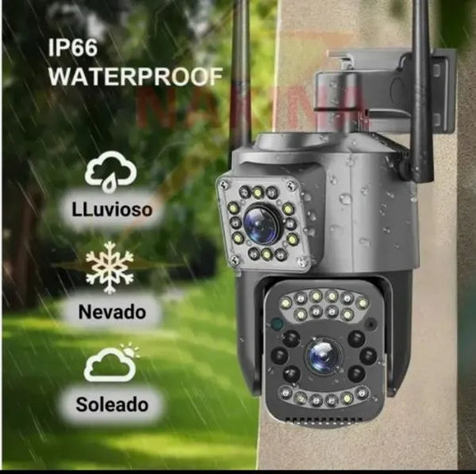 Camara Exterior Doble Lente Ptz 2 Antena V28 4G Negro