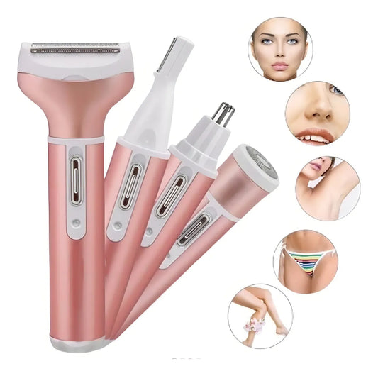 Depiladora Pro Gemei GM-3074 Recargable 4 Cabezales Mujeres Piernas