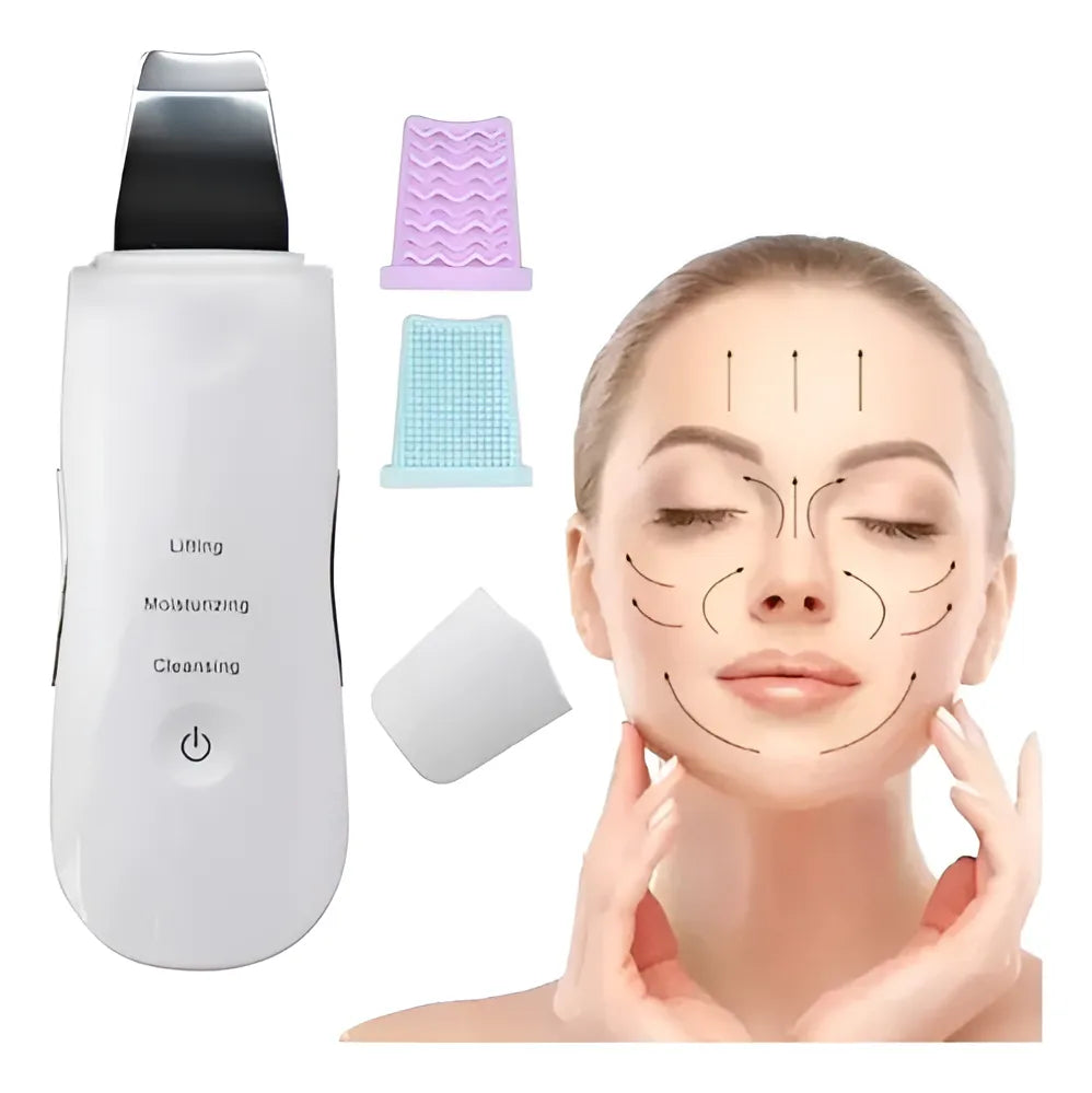 Paleta Ultrasonica Facial Espatula Limpiadora Exfoliante 010 Recargable Peeling Lifting Depurador Skin