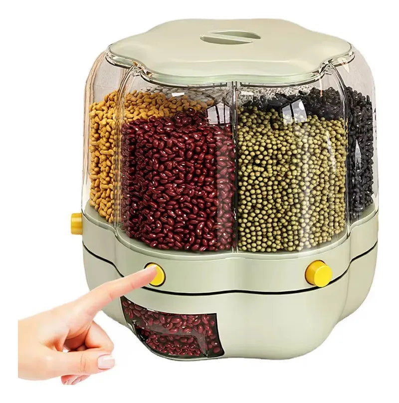 Dispensador Giratorio De Granos Y Cereales 6 Compartimientos Segun Disponible