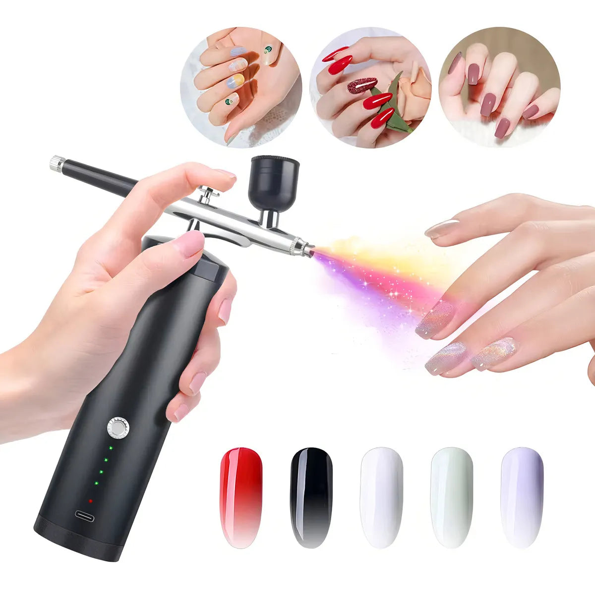 Aerógrafo Inalámbrico Cordless Kit Z16 Maquillaje Pastelería Decoración Uñas