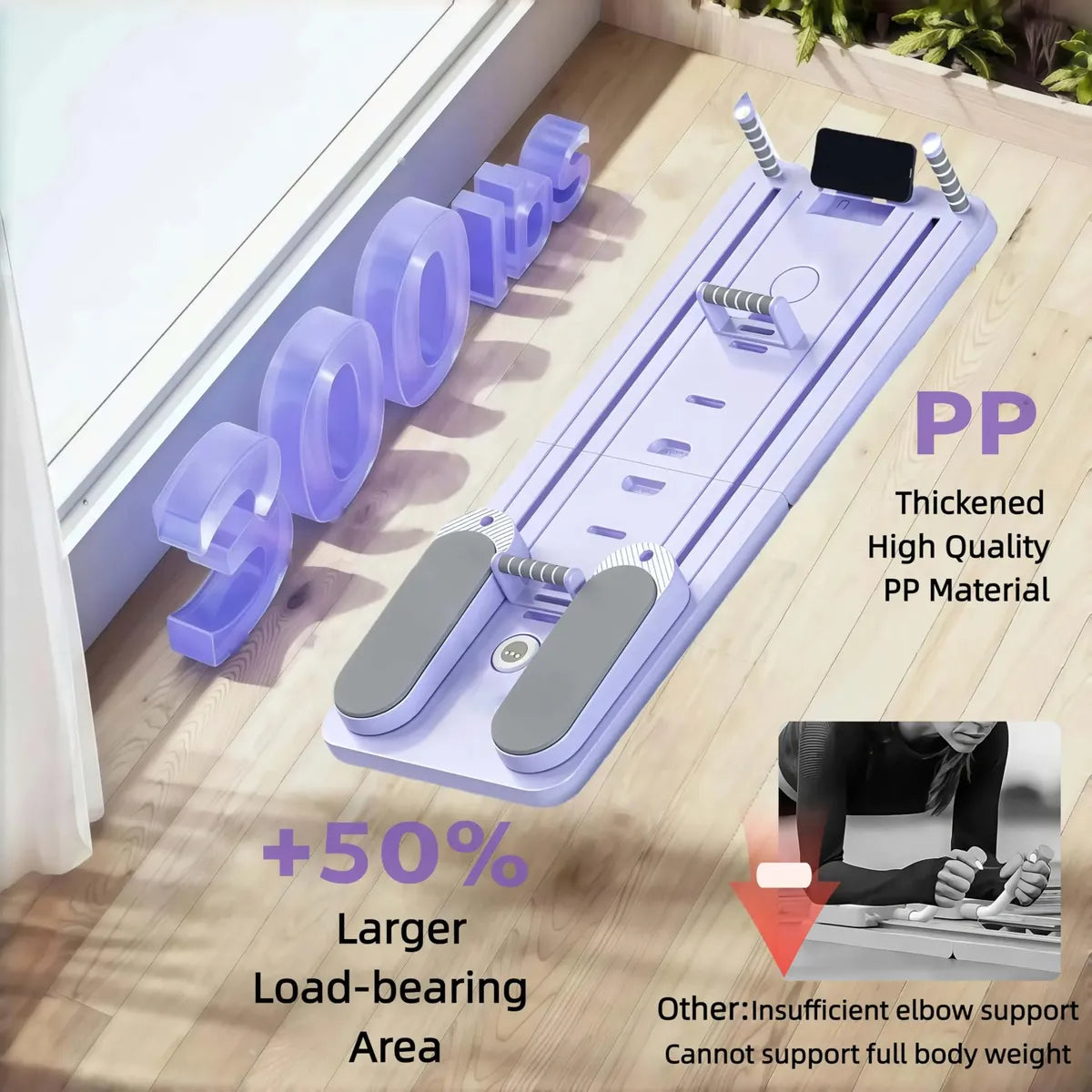 Cama de pilates Over LU TABLA PILATES violeta