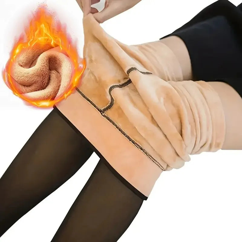 Medias Veladas Termicas Mujer Efecto Piel Translucidas 220gr