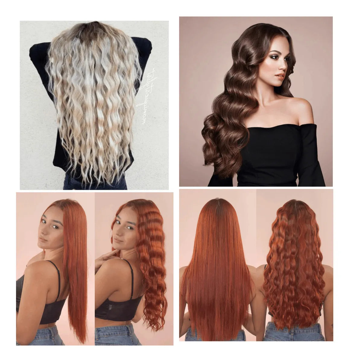 Pinza Onduladora Rizadora Para Cabello Bucle 3 Tubos Sirena