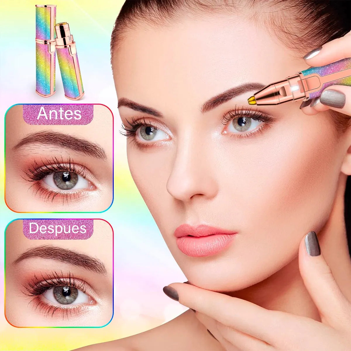 Depilador 2 En 1 Cejas Y Facial Recargable Portátil Rmv2e1
