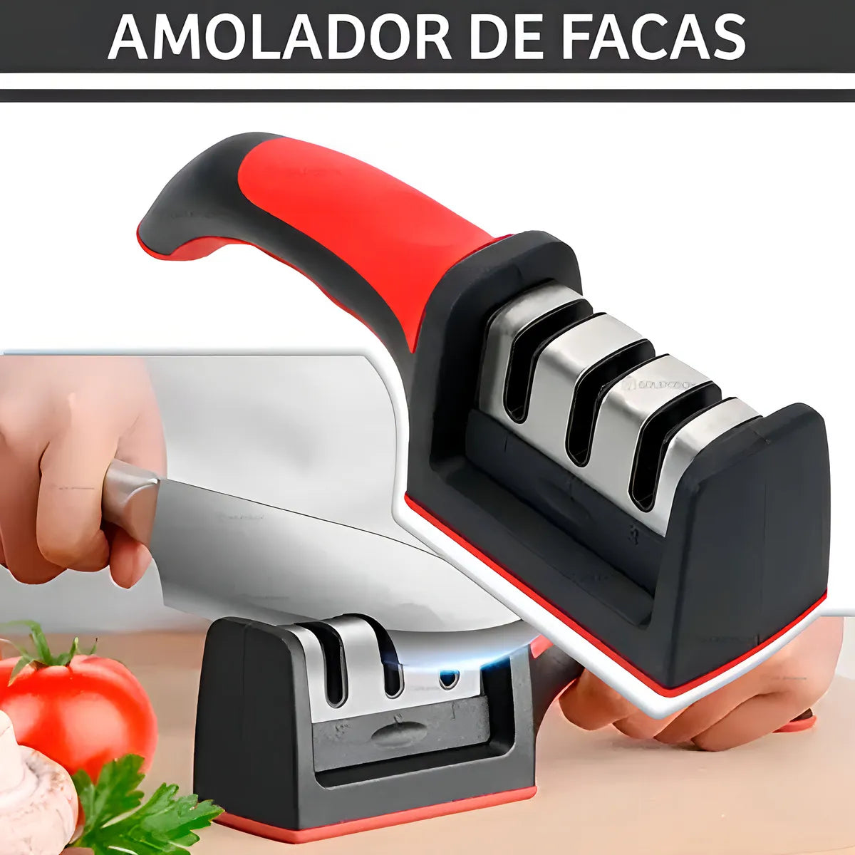 Afilador De Cuchillos Profesional, 3 Opciones De Afilado
