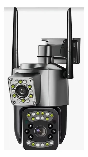 Camara Exterior Doble Lente Ptz 2 Antena V28 4G Negro