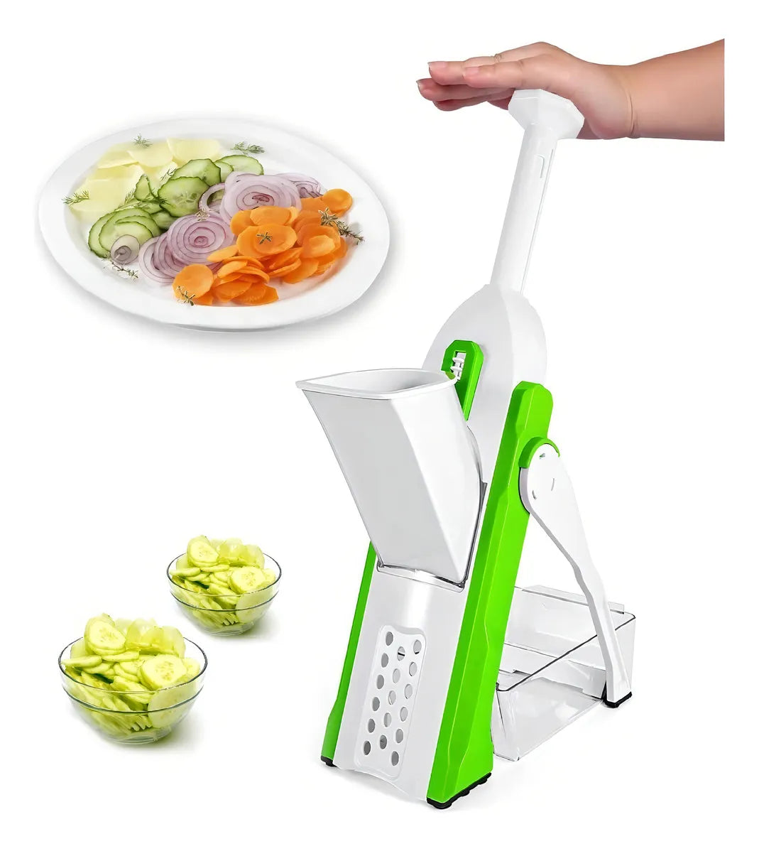 Picador de Verduras SAFE SLICE Slice con Cuchillas Intercambiables Acero Inoxidable