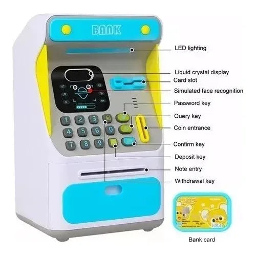 Alcancía Electrónica Para Niños Cajero Automático Monedas Varios