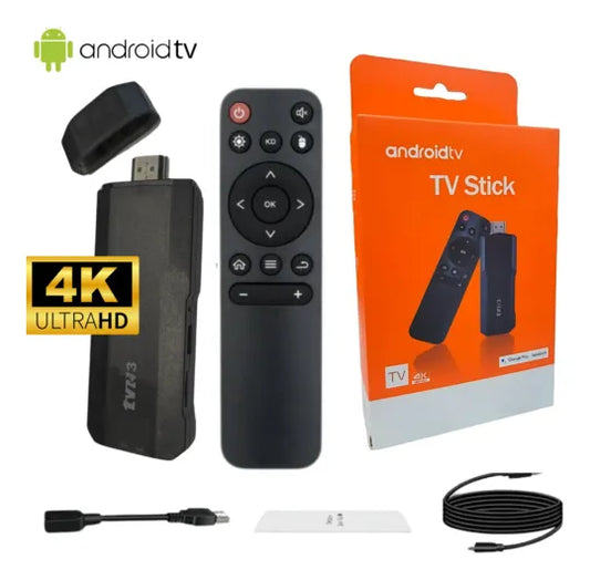 TV Stick Pro 4K Android HDMI 16GB 8GB RAM Wi-Fi Control Estándar