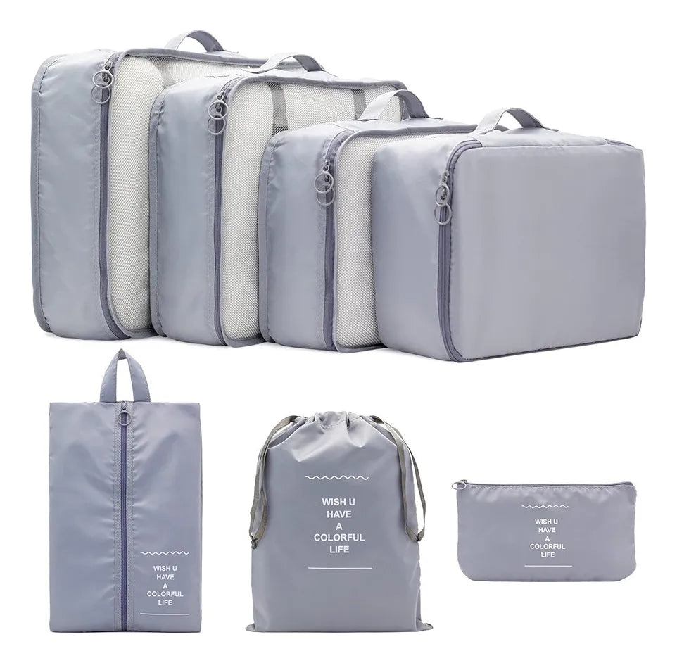Organizador De Bolsas De Viaje: Set De 7 Piezas X