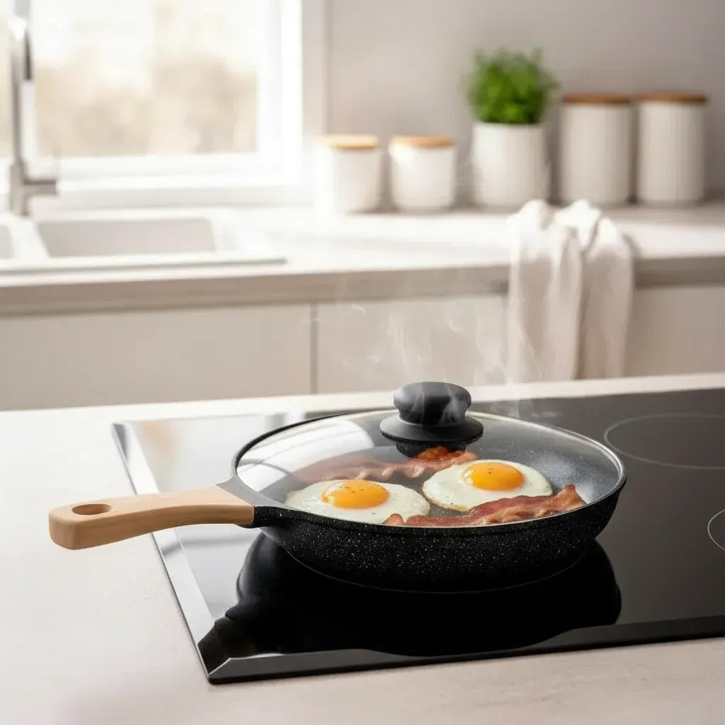 artén Antiadherente Negro 28 Cm Tipo Piedra Tipo Vidrio Negro