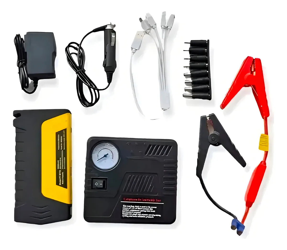 Iniciador Arrancador Baterias Carro Moto Compresor Kit 12v