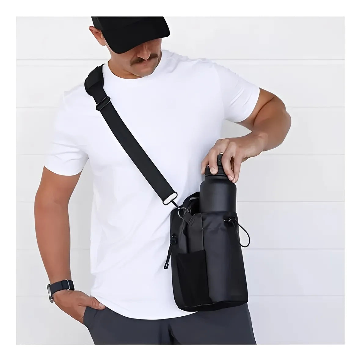 Bolsa De Gimnasio Ierre Magnético Ligera Portátil Color Negro