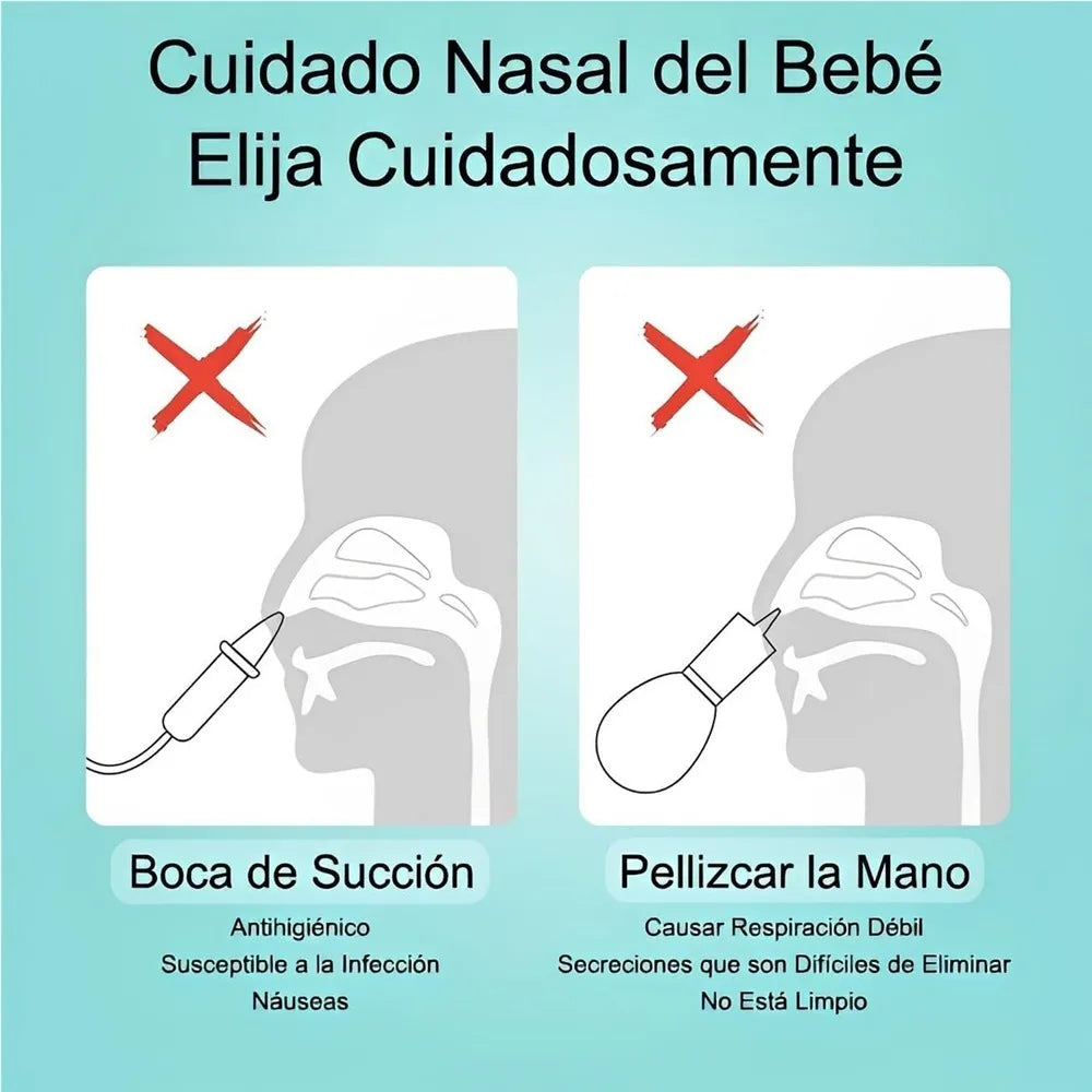 Aspirador Nasal Bebe Electrico Muto Saca Mocos Higiénicos .