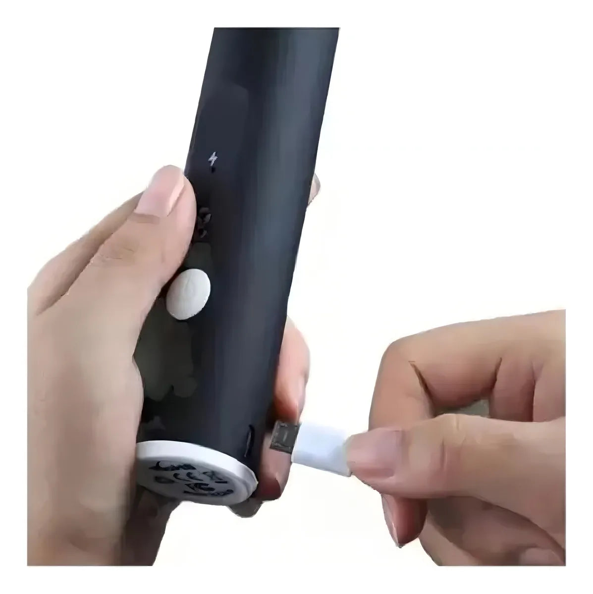 Mezclador Eléctrico Batidor Recargable Espumador, Carga Usb Color Negro