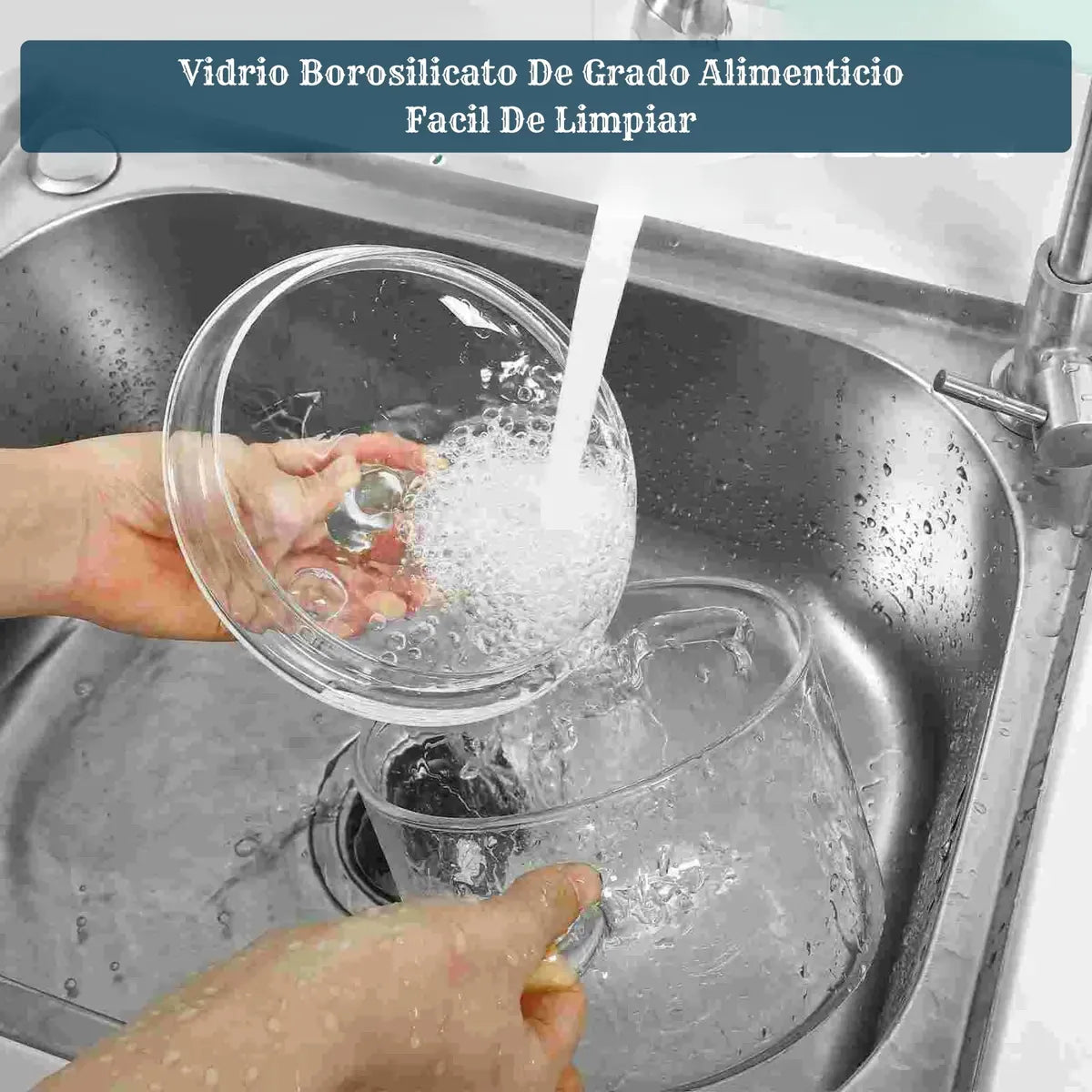 Olla De Vidrio Refractaria 1.5l Con Tapa Resistente Al Calor Transparente