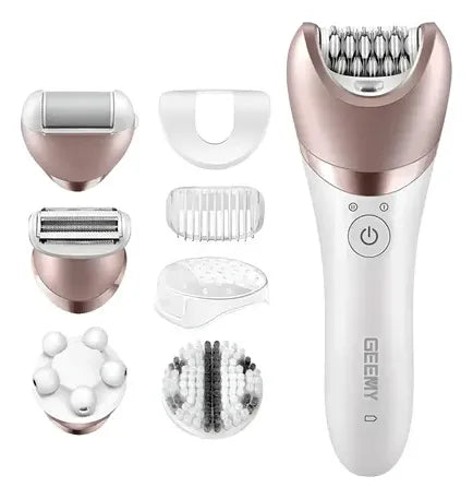 Depiladora Eléctrica Geemy 4 En 1 Multifunción Kit Blanco-rosa 110v-240v