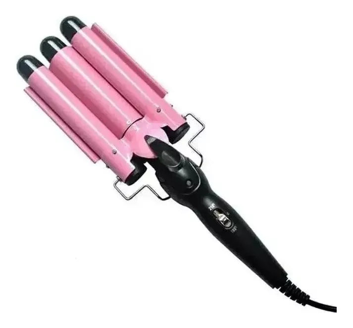 Pinza Onduladora Rizadora Para Cabello Bucle 3 Tubos Sirena