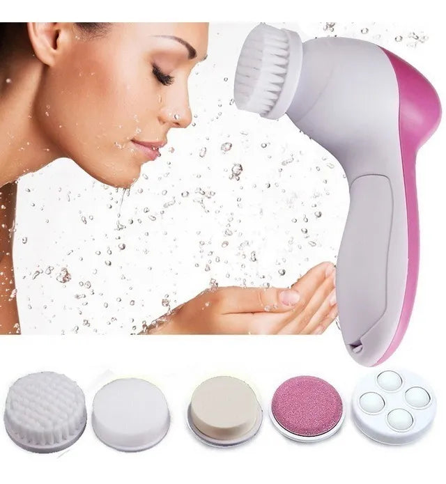 Cepillo Eléctrico Limpiador Facial Beuaty Care 5 En 1 Exfoliante Masajeador