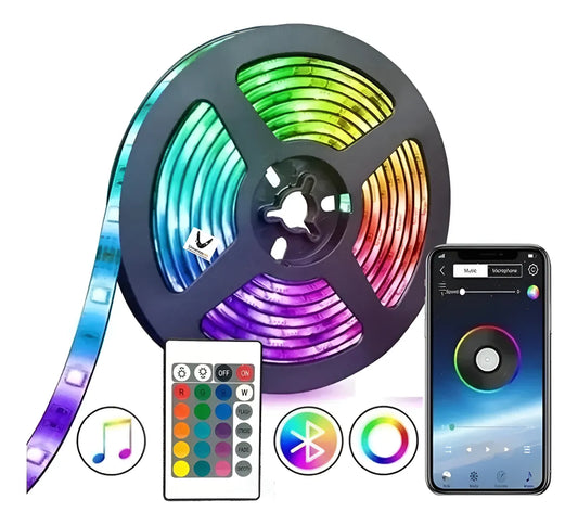 Cinta Led 5 Metros Rgb Bluetooth Control