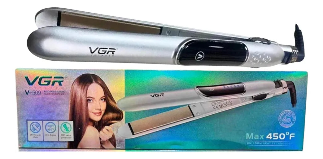 Plancha Para Cabello Vgr 509 Cerámica Max Temperatura