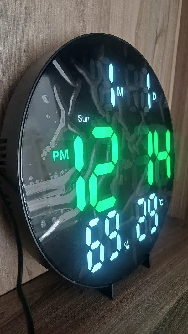 Reloj De Mesa Y Pared Digital Ref Ds-3813l Verde
