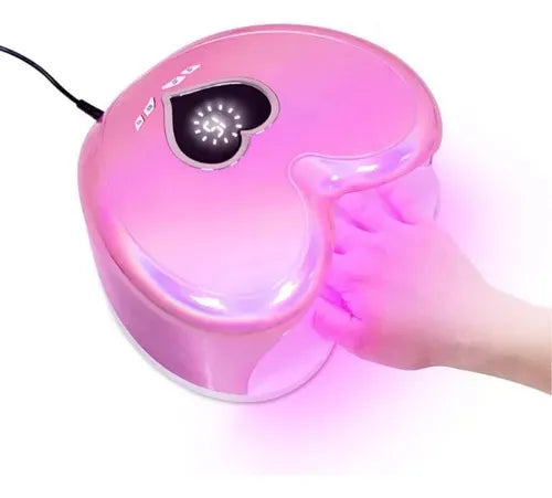 Lámpara Uv Led Secador Forma Corazon Rosa 110-240v Rosa 110-240v