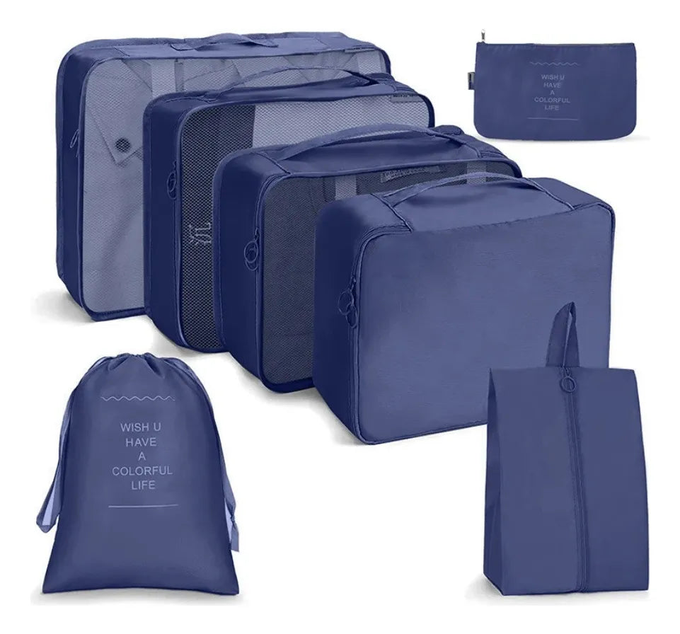 Organizador De Bolsas De Viaje: Set De 7 Piezas X