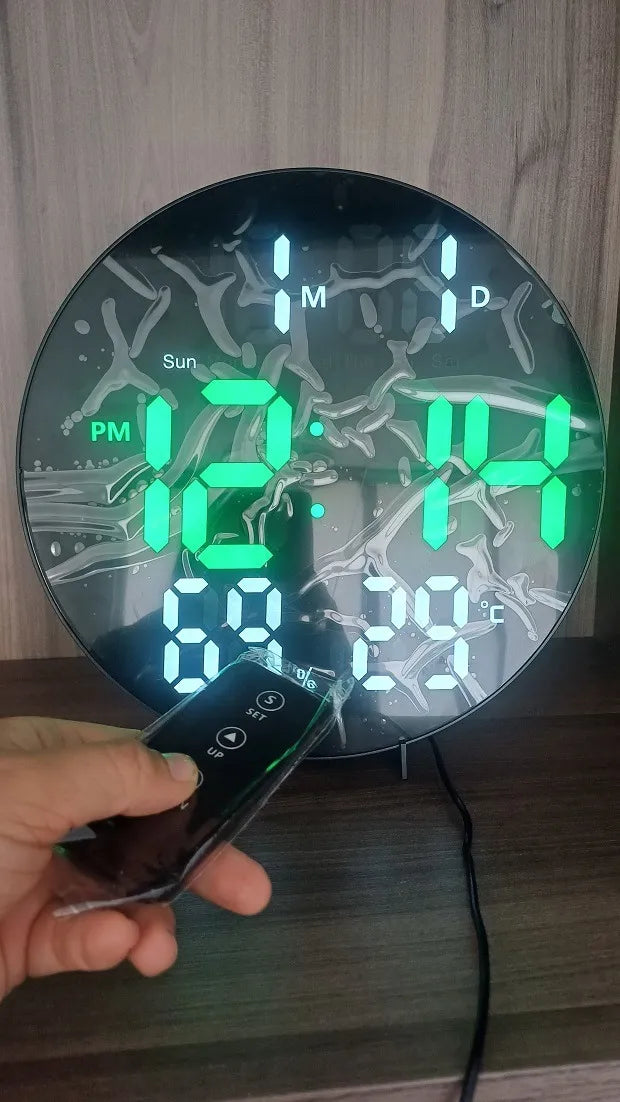 Reloj De Mesa Y Pared Digital Ref Ds-3813l Verde