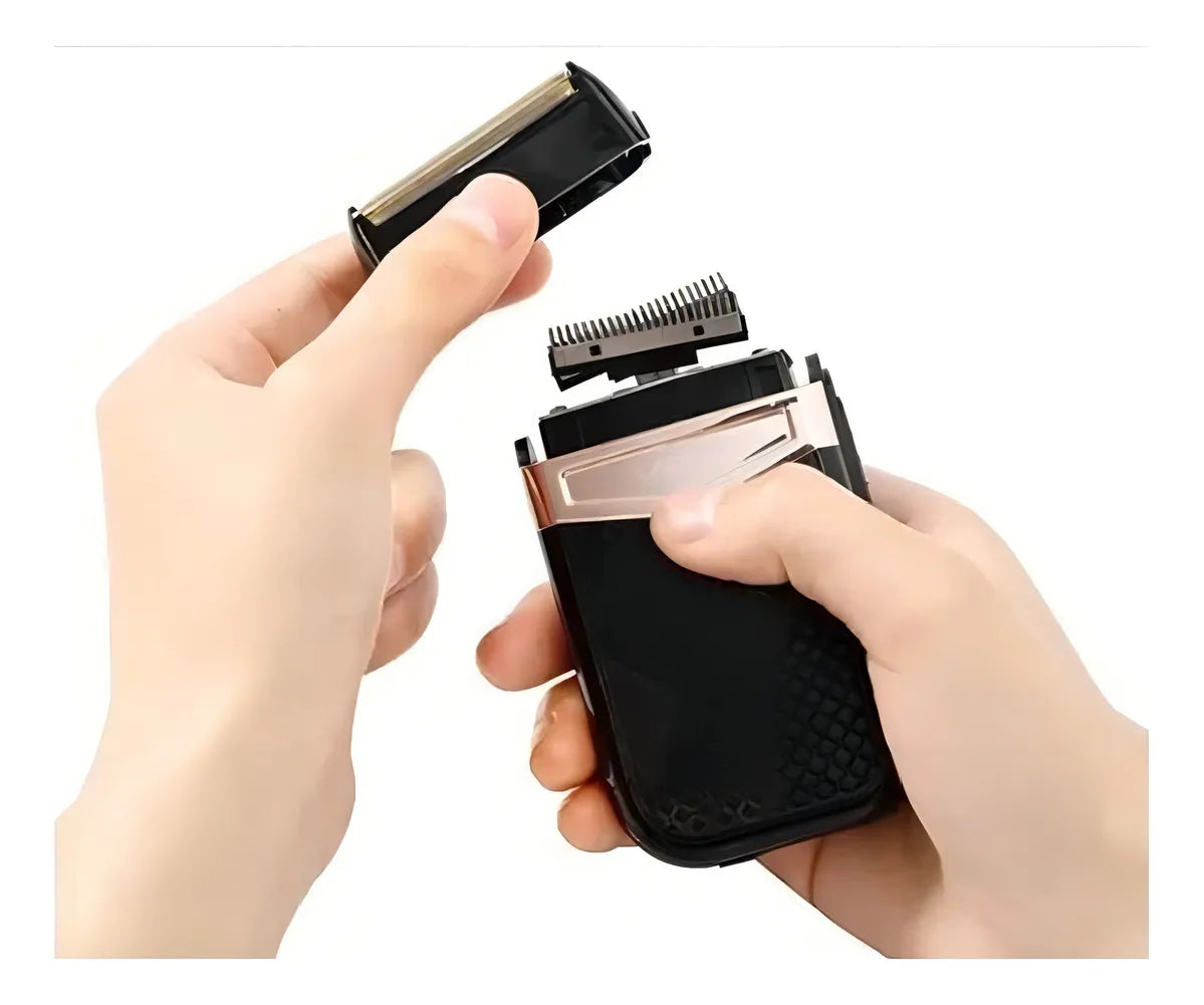 Afeitadora Shaver Corta Barba Calvo Vgr V-331 Recargable Rosa/negro 5v